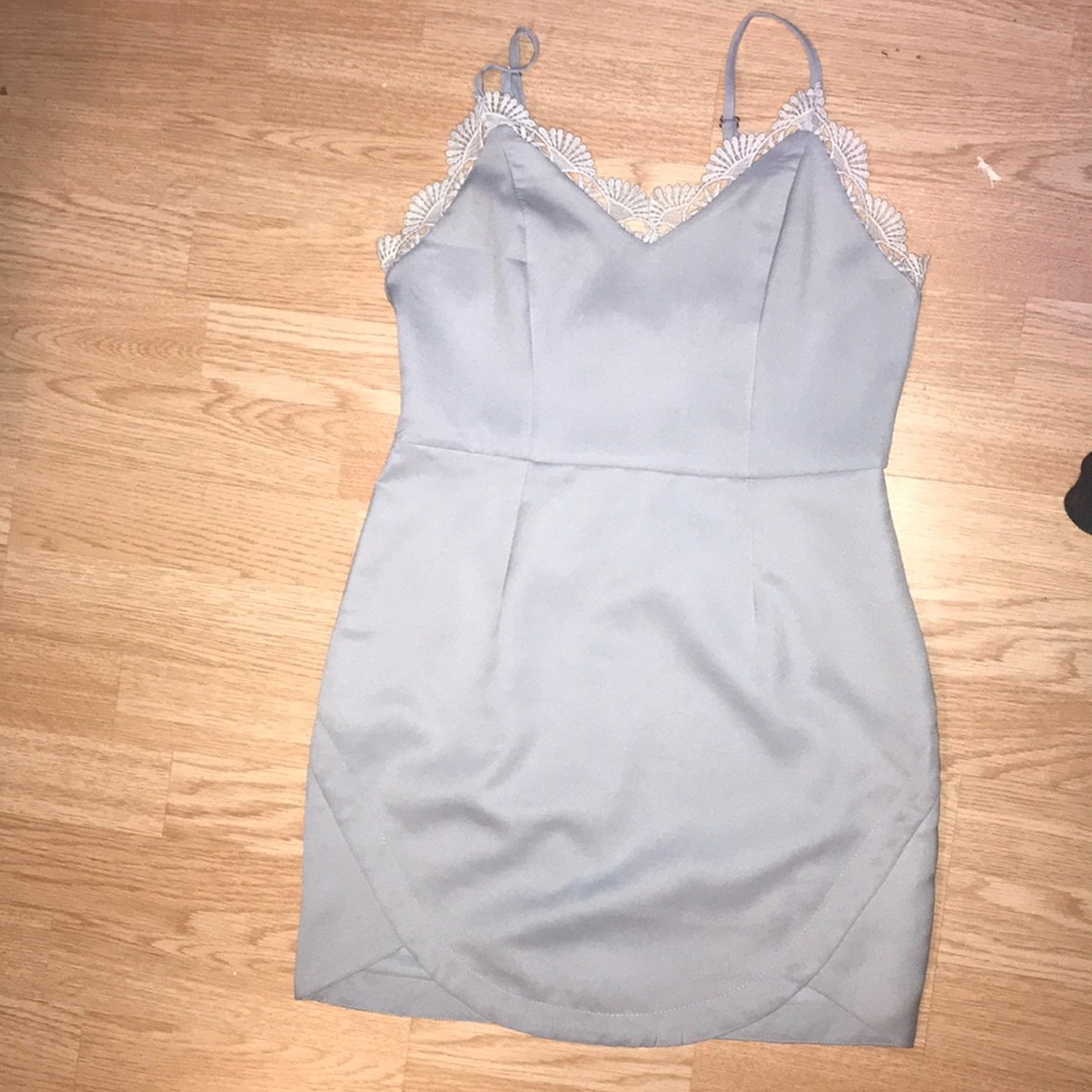 Light Blue Mini With Floral Detail